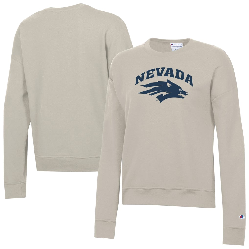  Nevada Wolf Pack Champion Women's Powerblend Pullover Sweatshirt - Oatmeal